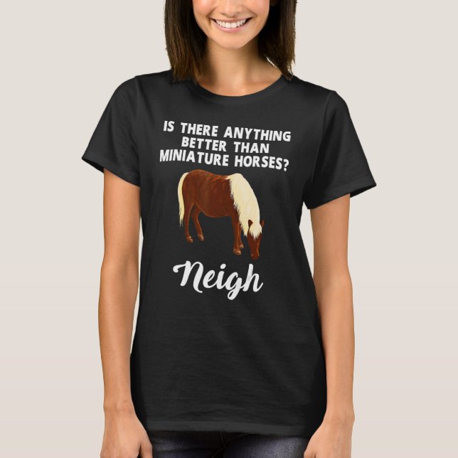 Camiseta Design de Cavalos de Roupa de Cavalo Miniatura (Frente)