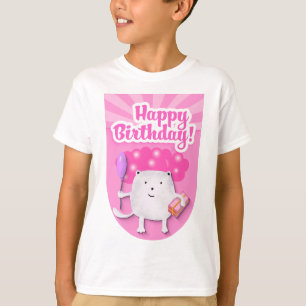 Camiseta Design de Celebração de Aniversário Feliz