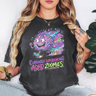 Camiseta Design de Cérebro Zoomies TDAH