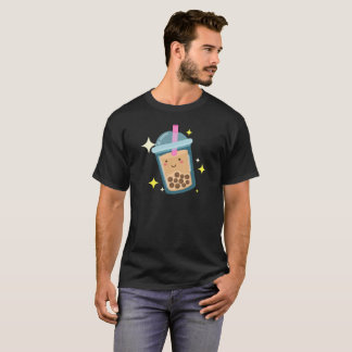 Camiseta Design de Chá de Bolha Feliz Fofo