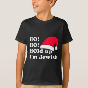 Camiseta Design de chapéu de Natal engraçado para P judaico
