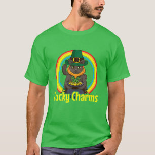 Camiseta Design de Charmes Sortudos Para Ruas. Dia dos Patr