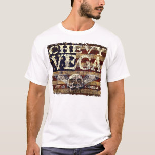Camiseta Design de Chevy Vega contra a bandeira corrmoída