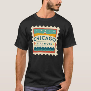 Camiseta Design de Chicago Illinois Vintage