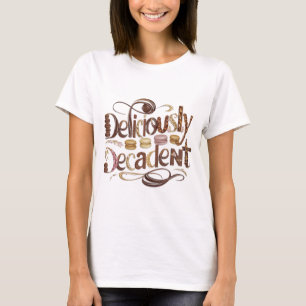 Camiseta Design de chocolate e bolos decadentes deliciosos
