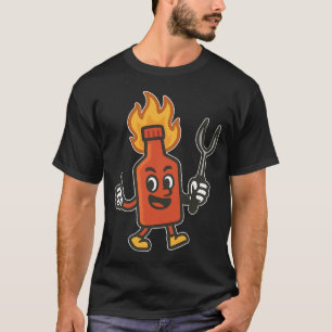 Camiseta Design de CHURRASCO de Herói de Molho Quente