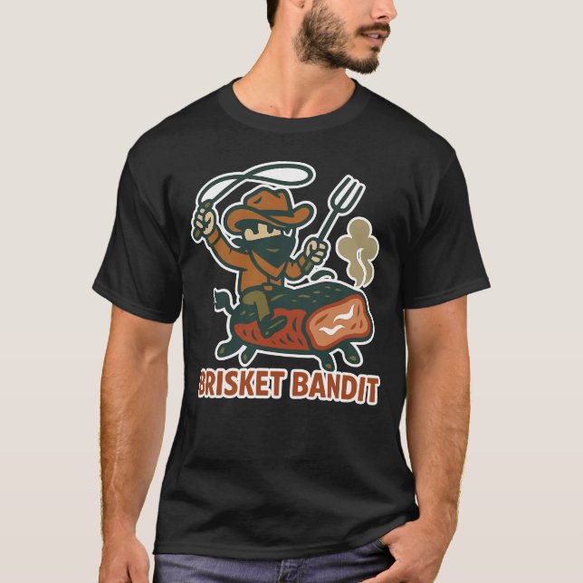 Camiseta Design de CHURRASCO do Brisket Bandit (Frente)