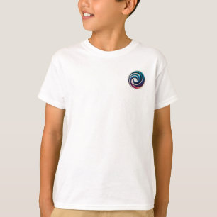 Camiseta Design de Círculo Espiral de Cor Abstrata Minimali