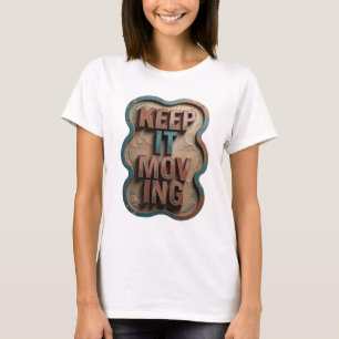 Camiseta Design de Citação Artística Laranja MANTENHA-SE EM