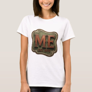 Camiseta Design de Citação Artística Laranja ME EST 1970