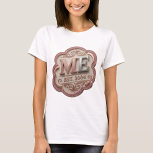 Camiseta Design de Citação Artística Silver ME EST 2004