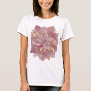 Camiseta Design de citação atraente em prata FLOWER POWER