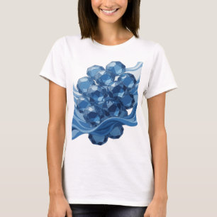 Camiseta Design de Citação BLUE GEMS Azul Limpo