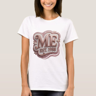 Camiseta Design de Citação Crisp Gold ME EST 1988