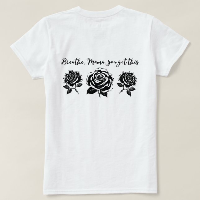 Camiseta Design de Citação da Vida da Mãe Inspiradora (Verso do Design)