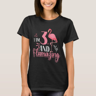 Camiseta Design de Citação de Aniversário de Flamingo de 3
