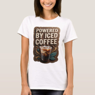 Camiseta Design de Citação de CAFÉ COM GELO POWERED BY Gold