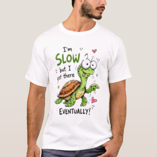 Camiseta Design de Citação de Cartoon Motivacional de Tarta