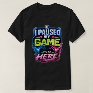 Camiseta Design de Citação de Gamer Neon Retro