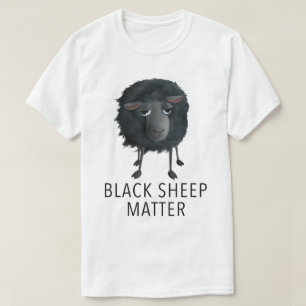 Camiseta Design de Citação de Ovelha Preta Engraçada