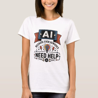 Camiseta Design de Citação de Tecnologia de Humor Gênio de