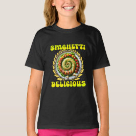 Camiseta design de citação delicioso de espaguete engraçado