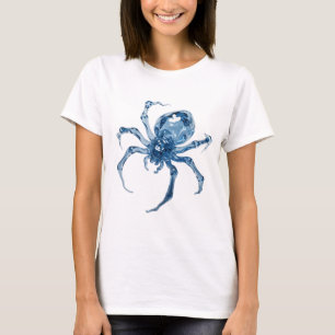 Camiseta Design de Citação Edgy Silver ÁGUA ARANHA