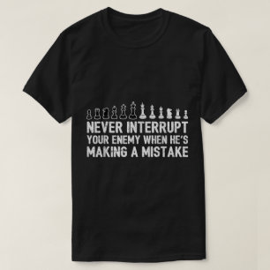 Camiseta Design de Citação Engraçada de Estratégia de Xadre