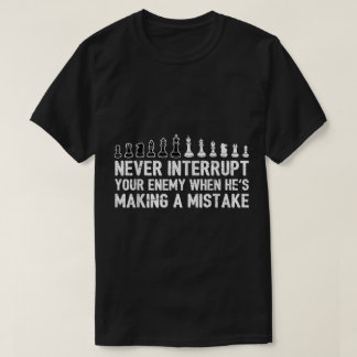 Camiseta Design de Citação Engraçada de Estratégia de Xadre