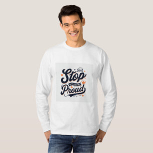 Camiseta Design de citação inspiracional - "Não pare até vo