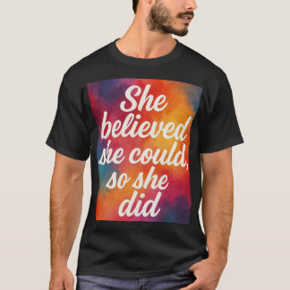 Camiseta design de citação inspirador para mulheres 