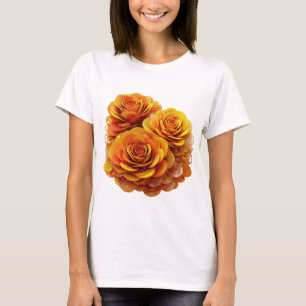 Camiseta Design de Citação Laranja Espirituoso ROSAS LARANJ