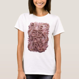 Camiseta Design de Citação LEGENDÁRIO de Ouro Limpo