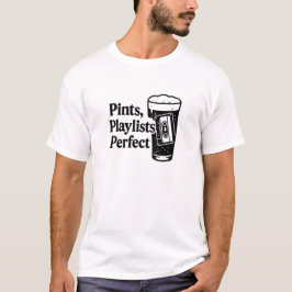 Camiseta Design de Citação Musical em Cassete Preto Pint