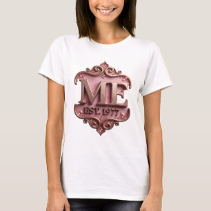 Camiseta Design de Citação Ouro Moderno ME EST 1977