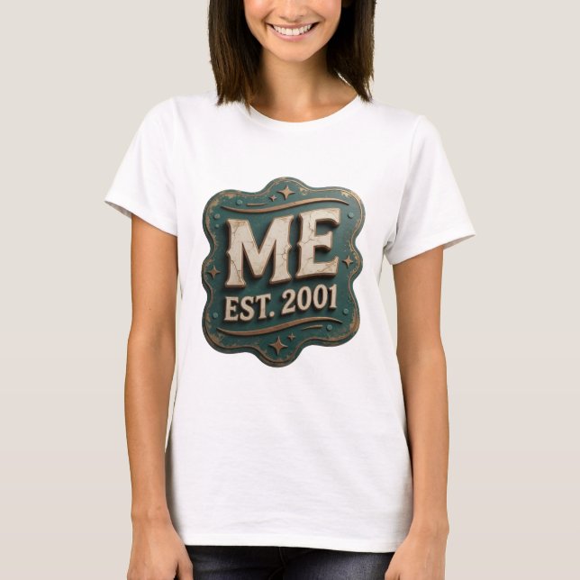 Camiseta Design de Citação Sharp Gold ME EST 2001 (Frente)