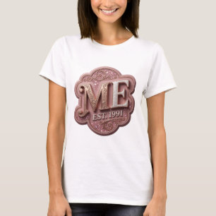 Camiseta Design de Citação Witty Gold ME EST 1991