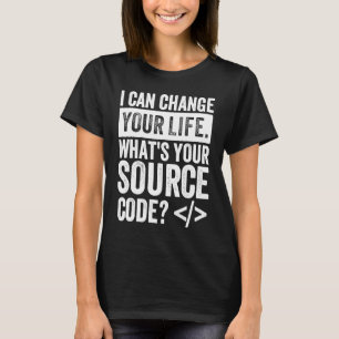 Camiseta Design de Código Fonte para Desenvolvedor de Códig
