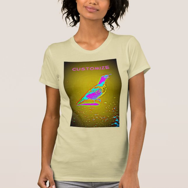 Camiseta Design de codorniz multicolor (Frente)