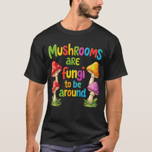 Camiseta Design de cogumelos coloridos, fungos florestais b