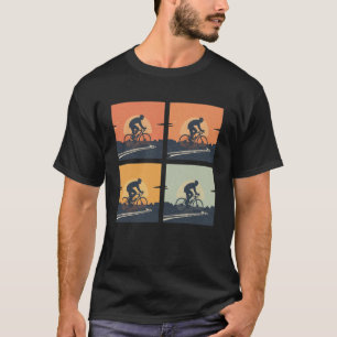Camiseta Design de colagem de bicicleta engraçado para cicl