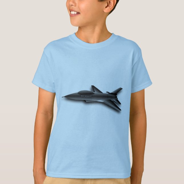 Camiseta Design de combate à força aérea supersônica para p (Frente)