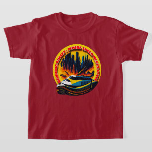 Camiseta Design de Comboio com Bullet de Alta Velocidade:Ef