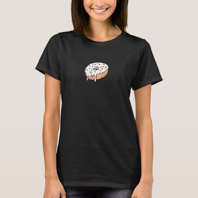 Camiseta Design De Comidas Gráficas Simples E rosquinha De  (Frente)