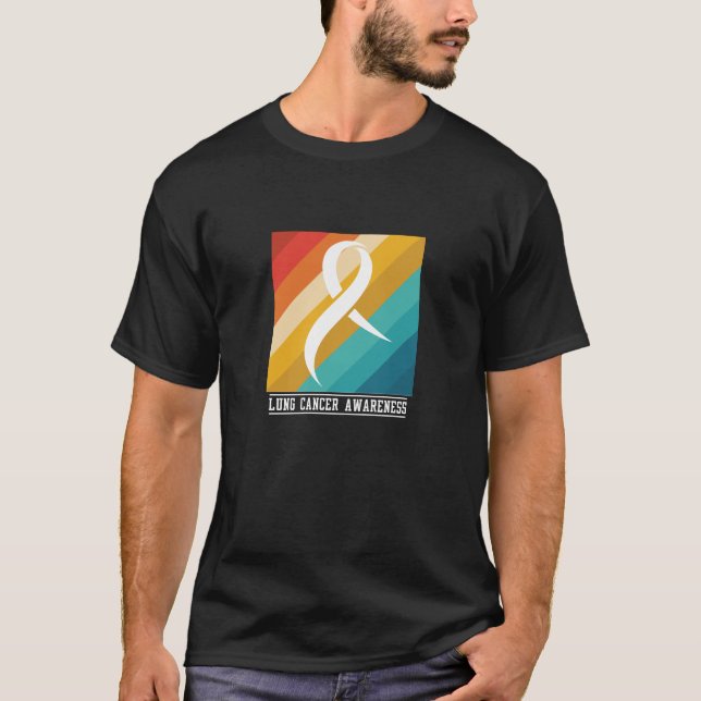 Camiseta Design de Consciência do Cancer pulmonar (Frente)