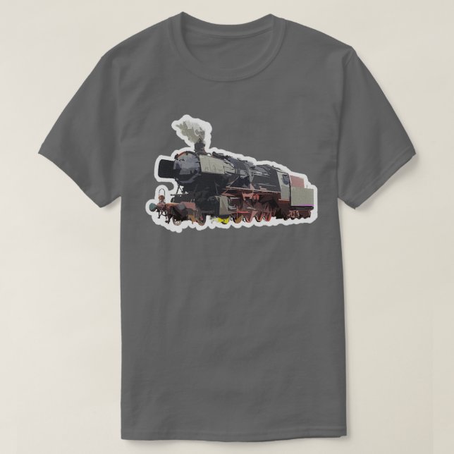 Camiseta Design de contraste da locomotiva para as locomoti (Frente do Design)