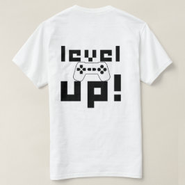 Camiseta Design de controladora de jogos de nível para cima