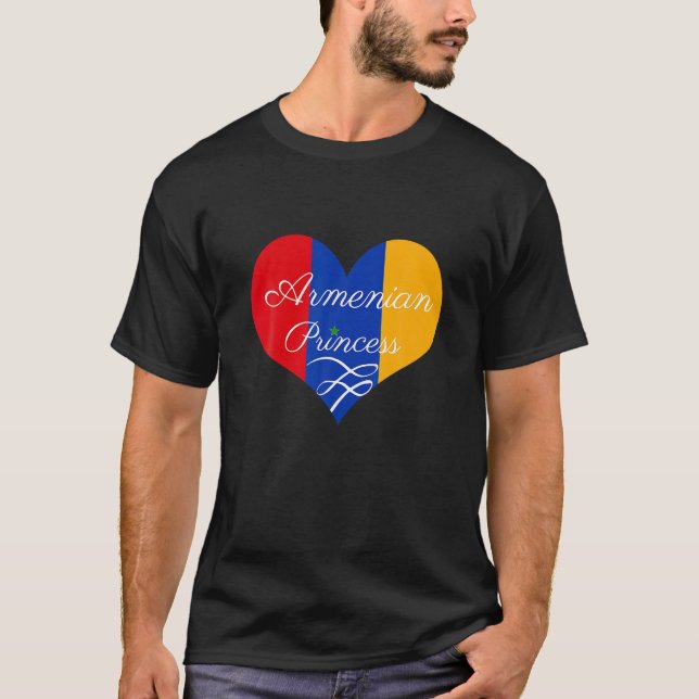 Camiseta Design de Coração da Princesa Armena (Frente)
