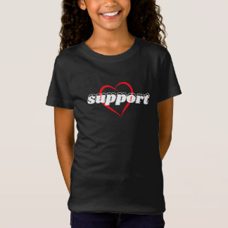 Camiseta Design de Coração de Apoio – Símbolo de Amor Verme