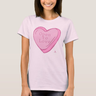 Camiseta Design de coração de conversa sedutora e amor aber